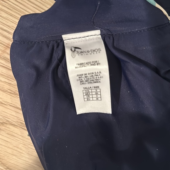 Juan Dios Iris Stripe Off Shoulder Bikini Top - Picture 6 of 8